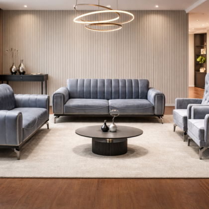 Divano Sdm Vip 7 posti grigio scuro