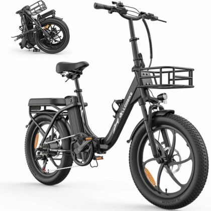 ALLGOBIKE – E-bike pieghevole fat 20" con cestino