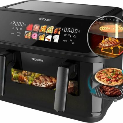 Cecotec Cecofry – Friggitrice ad aria doppia con finestra