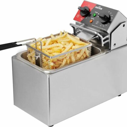 CROSSON – Friggitrice elettrica professionale inox (rubinetto)