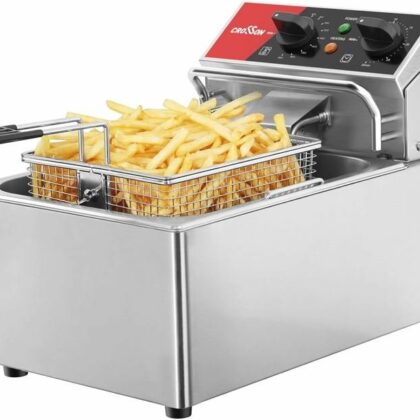 CROSSON – Friggitrice elettrica professionale inox (cestello singolo)