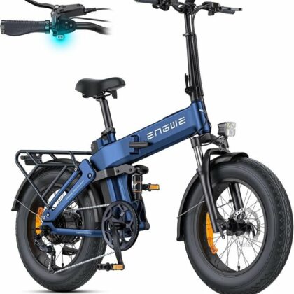 Engwe Bicicletta fat bike blu